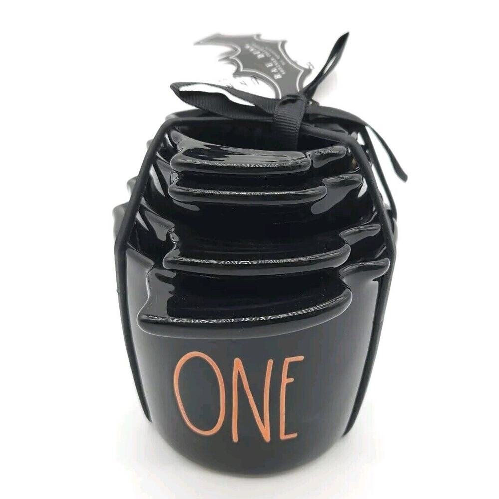 Rae Dunn x Halloween Black Bat Measuring Cups With Orange Lettering New Release